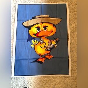 9684 VTG Fabric Panel Duck w Sailboat Wesco-Reltex 1970’s New Old Stock